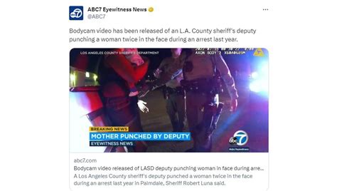 LA County sheriff says deputy punching baby-holding mother in the face was ‘completely unacceptable’